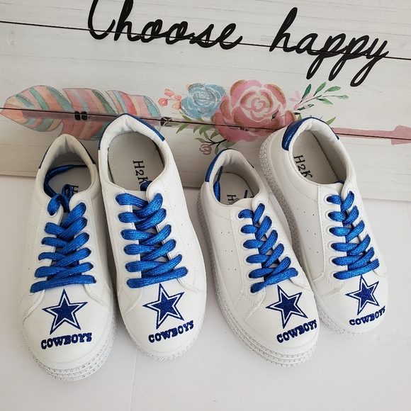 Dallas cowboys rhinestone Platform Sneakers - Picture 2 of 8